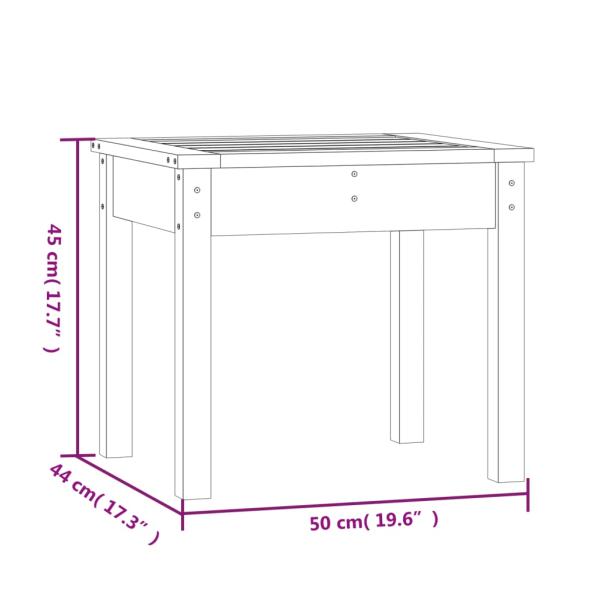 Gartenbank Schwarz 50x44x45 cm Massivholz Kiefer