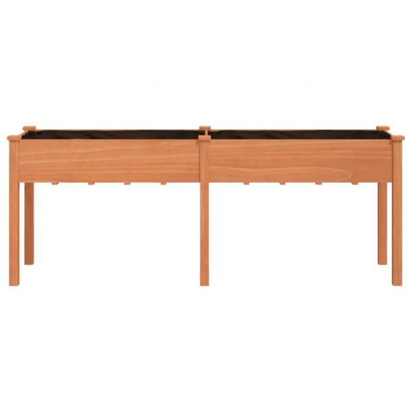 Pflanzkübel mit Einsatz Braun 203x53x76 cm Massivholz Tanne