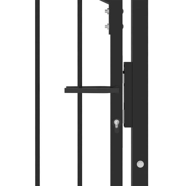 Zauntor Schwarz 100 x 150 cm Pulverbeschichteter Stahl
