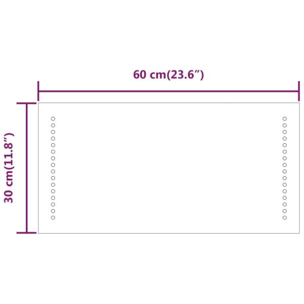 LED-Badspiegel 60x30 cm