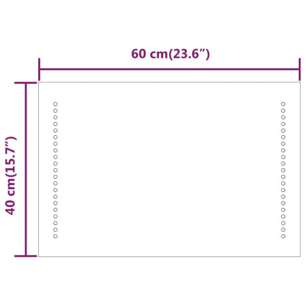 LED-Badspiegel 60x40 cm