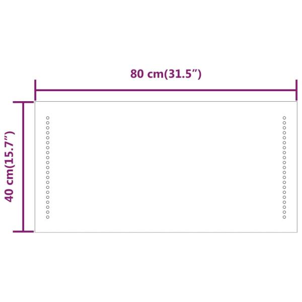 LED-Badspiegel 80x40 cm