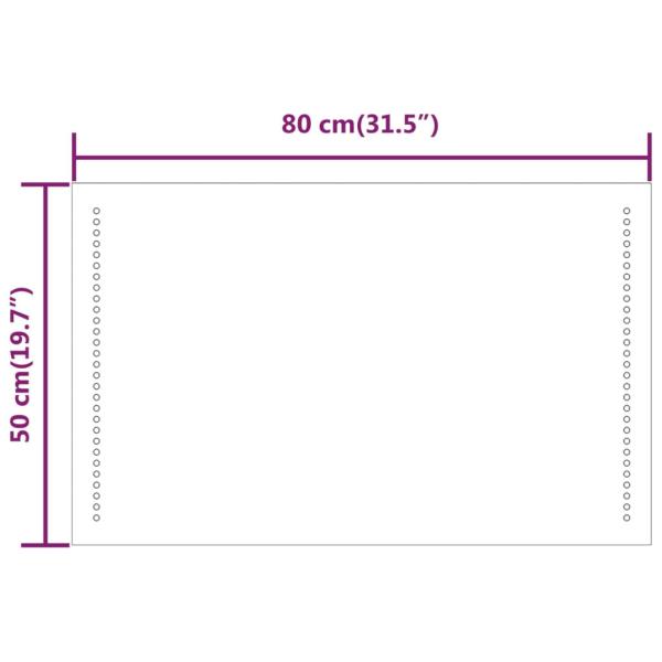 LED-Badspiegel 80x50 cm