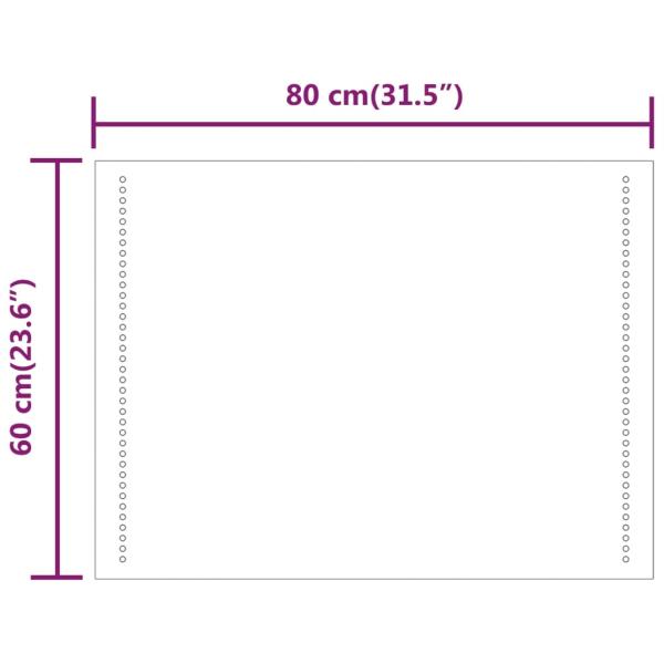 LED-Badspiegel 80x60 cm