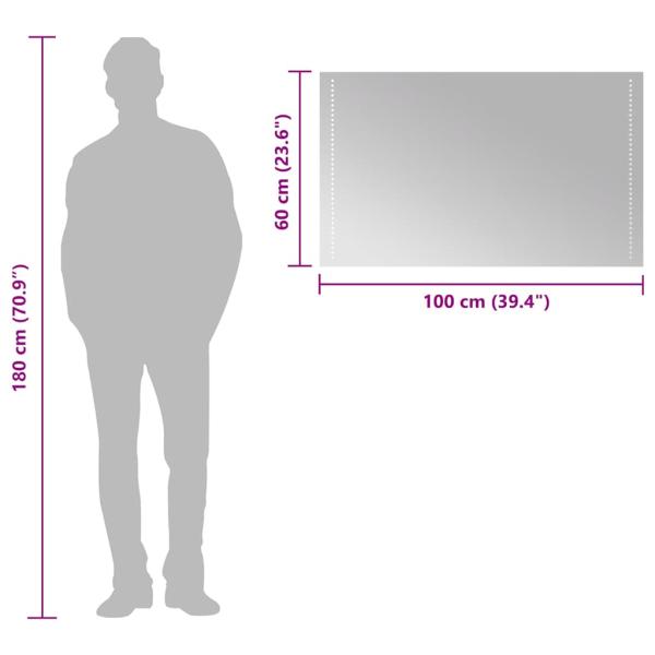 LED-Badspiegel 100x60 cm