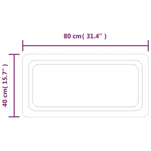 LED-Badspiegel 80x40 cm