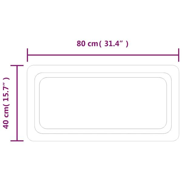 LED-Badspiegel 80x40 cm