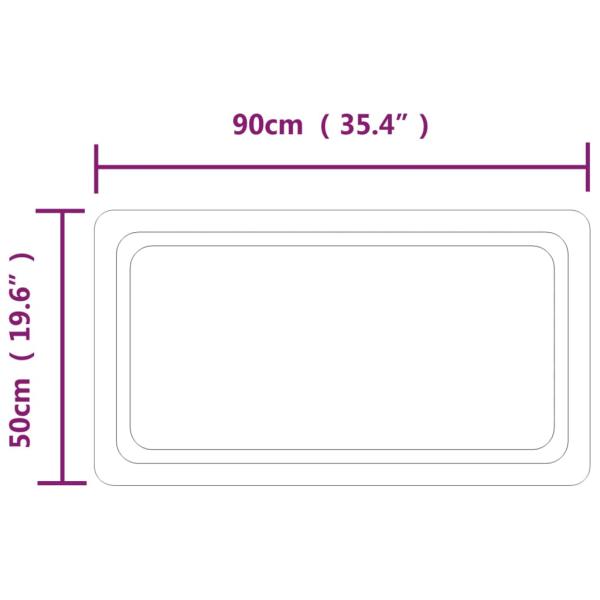 LED-Badspiegel 90x50 cm