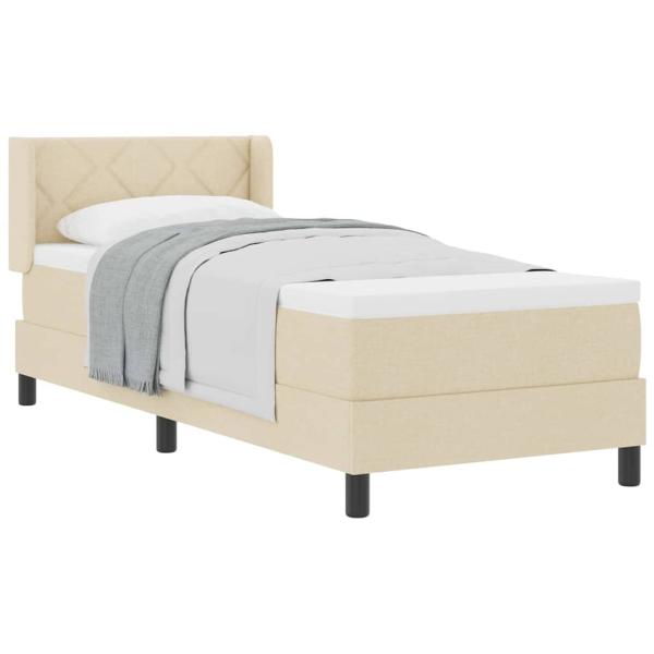 Boxspringbett mit Matratze mit Matratze Creme 80 x 200 cm