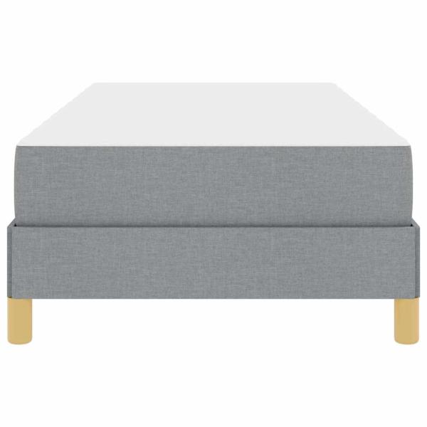 Boxspringbett Hellgrau und Braun 90 x 190 cm