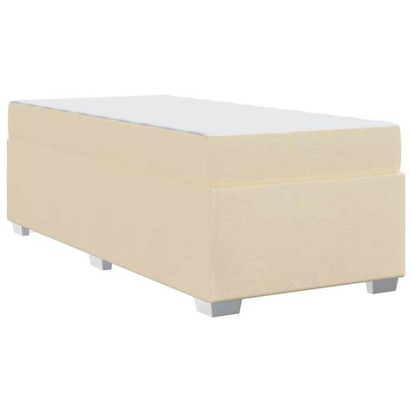 Bettgestell Creme 90 x 190 cm Stoff