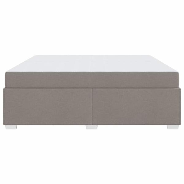 Bettgestell Taupe 200 x 200 cm Stoff