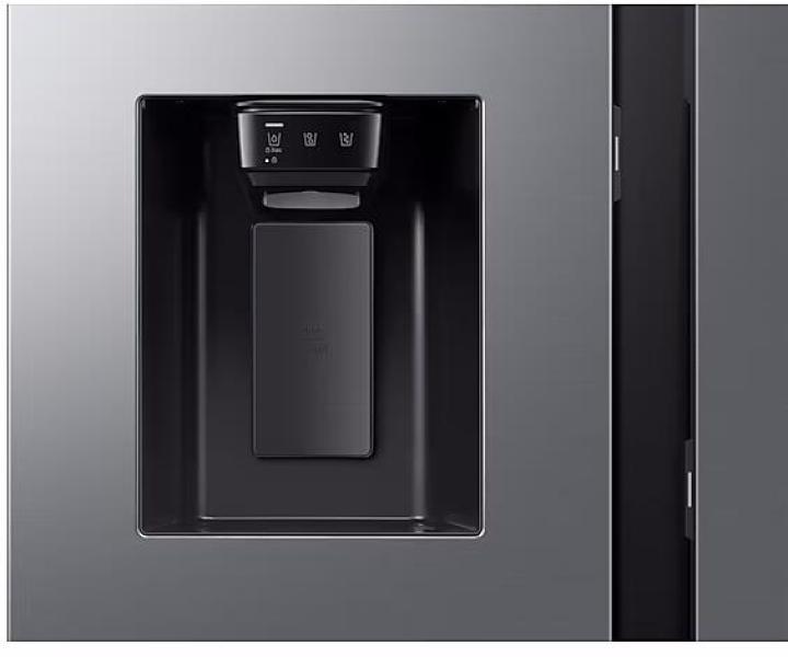 Samsung RS90F64EDTEF Stand Side-by-Side Kombination, 91,2 cm breit, 621 L, NoFrost+, Eis- und Wasserspender, Festwasseranschluss, Edelstahloptik