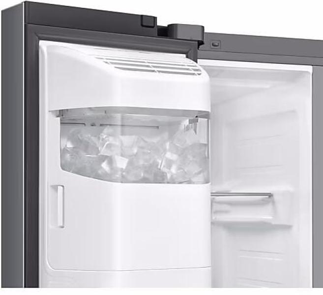 Samsung RS90F64EDTEF Stand Side-by-Side Kombination, 91,2 cm breit, 621 L, NoFrost+, Eis- und Wasserspender, Festwasseranschluss, Edelstahloptik