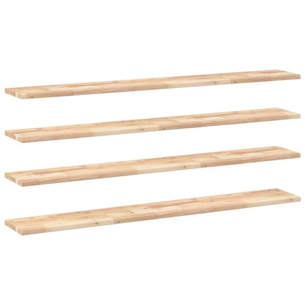 ARDEBO.de - Schweberegale 4 Stk. 120x20x2 cm Massivholz Akazie Unbehandelt