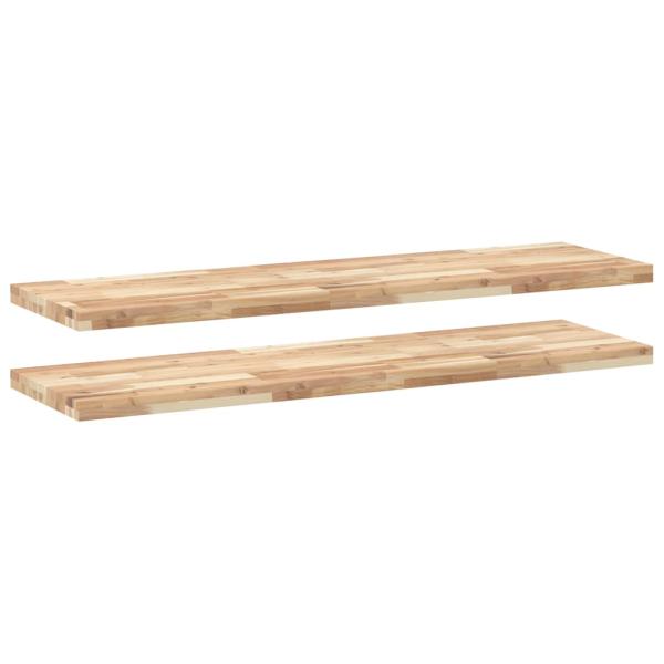 ARDEBO.de - Schweberegale 2 Stk. 140x40x4 cm Massivholz Akazie Unbehandelt