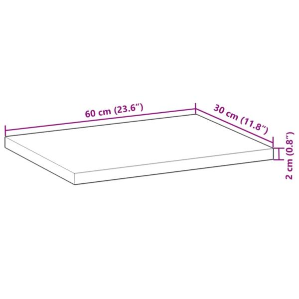 Schweberegal 60x30x2 cm Massivholz Akazie Ölbehandelt