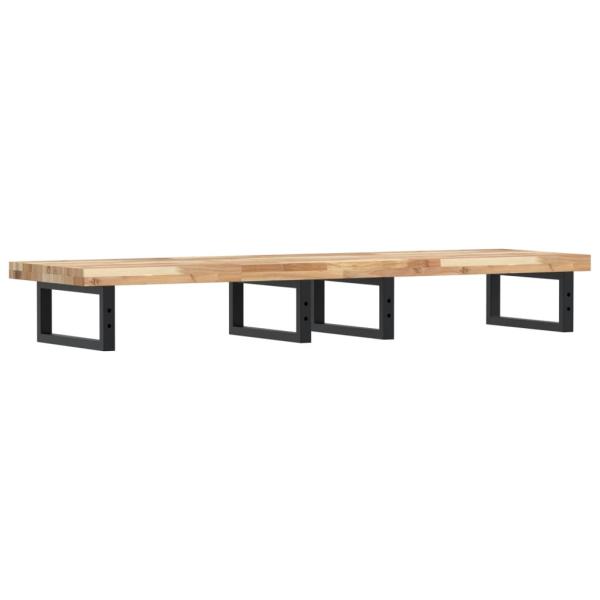 Waschbeckenregal Wandmontage Stahl und Akazienholz