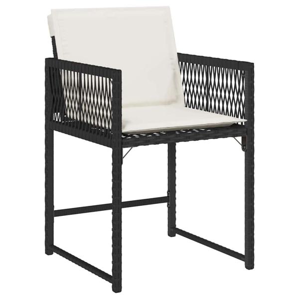 Garten Essgruppe 5 pcs Schwarz Poly-Rattan