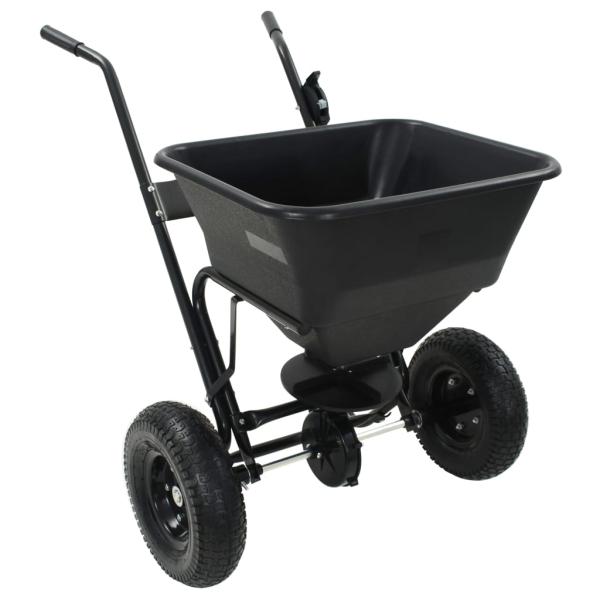 Handstreuwagen Salzstreuer PVC und Stahl 106x73x76 cm 45 L