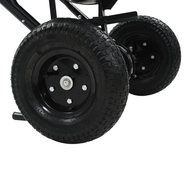 Handstreuwagen Salzstreuer PVC und Stahl 106x73x76 cm 45 L