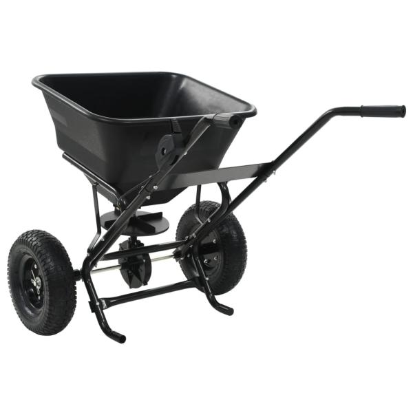 Handstreuwagen Salzstreuer PVC und Stahl 106x73x76 cm 45 L