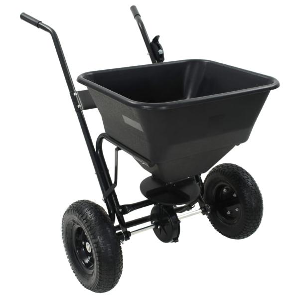 Handstreuwagen Salzstreuer PVC und Stahl 106x73x76 cm 45 L