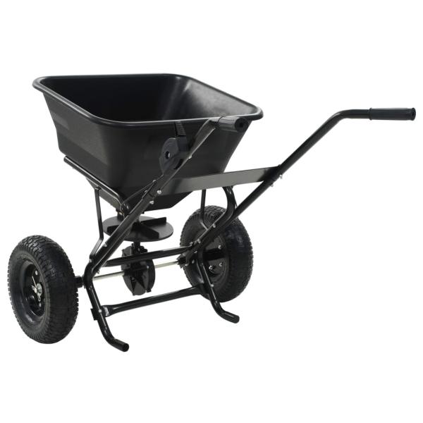 Handstreuwagen Salzstreuer PVC und Stahl 106x73x76 cm 45 L