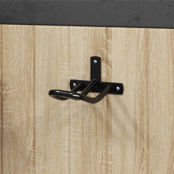 ARDEBO.de - Trensenhalter Wandmontage Schwarz Eisen