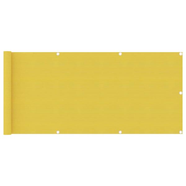 ARDEBO.de - Balkon-Sichtschutz Gelb 75x500 cm HDPE