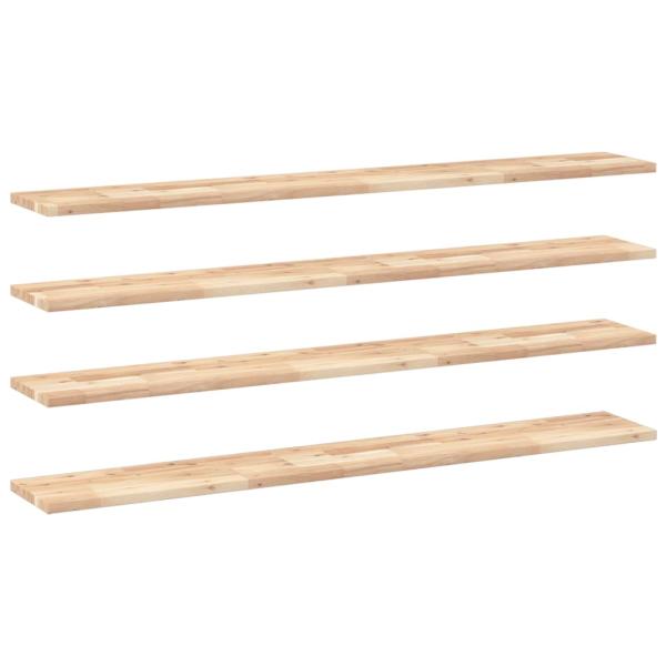Schweberegale 4 Stk. 140x20x2 cm Massivholz Akazie Unbehandelt