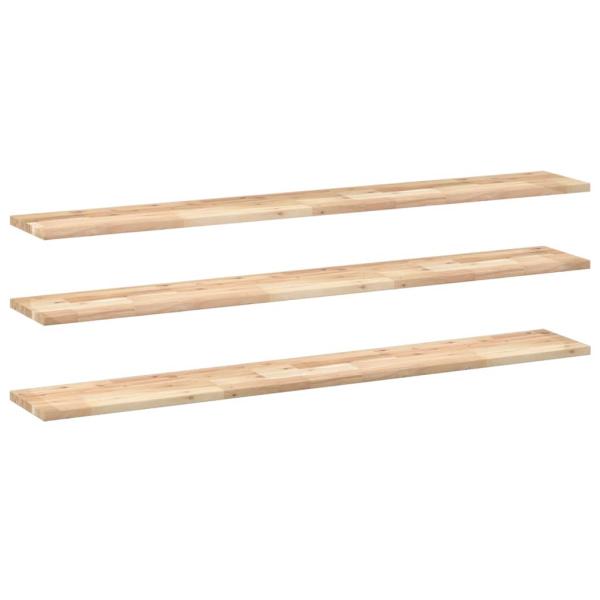 Schweberegale 3 Stk. 160x20x2 cm Massivholz Akazie Unbehandelt