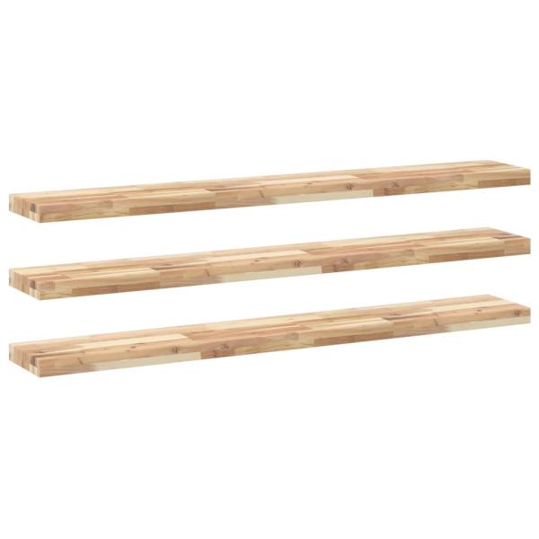 ARDEBO.de - Schweberegale 3 Stk. 160x20x4 cm Massivholz Akazie Unbehandelt