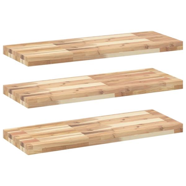 ARDEBO.de - Schweberegale 3 Stk. 80x30x4 cm Massivholz Akazie Unbehandelt