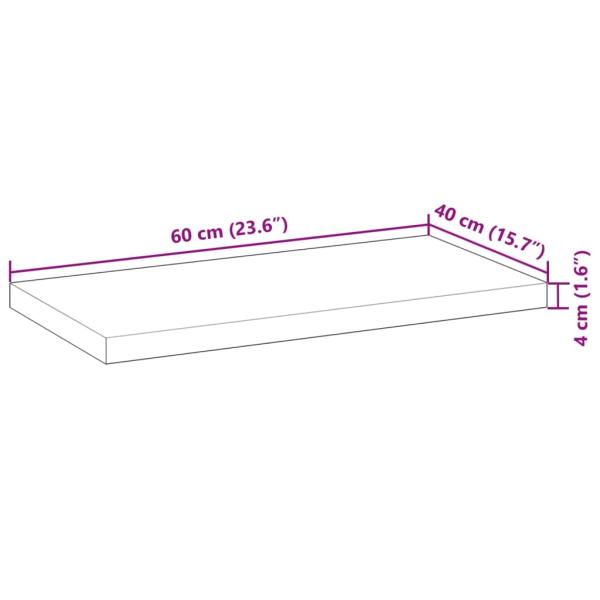 Schweberegale 4 Stk. 60x40x4 cm Massivholz Akazie Unbehandelt