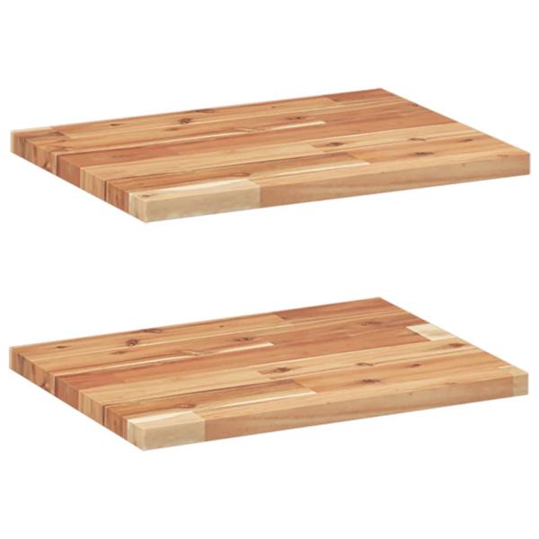 Schweberegale 2 Stk. 40x30x2 cm Massivholz Akazie Ölbehandelt