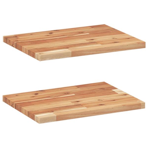 ARDEBO.de - Schweberegale 2 Stk. 60x30x2 cm Massivholz Akazie Ölbehandelt