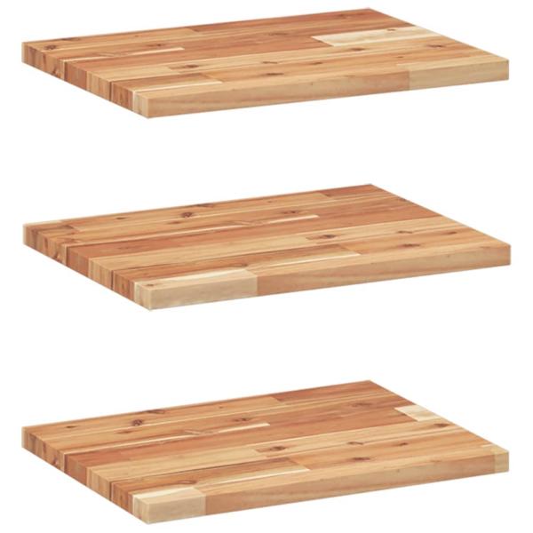 ARDEBO.de - Schweberegale 3 Stk. 60x30x2 cm Massivholz Akazie Ölbehandelt