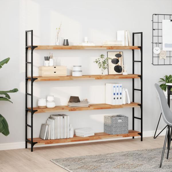 ARDEBO.de - Schweberegale 2 Stk. 160x20x4 cm Massivholz Akazie Ölbehandelt