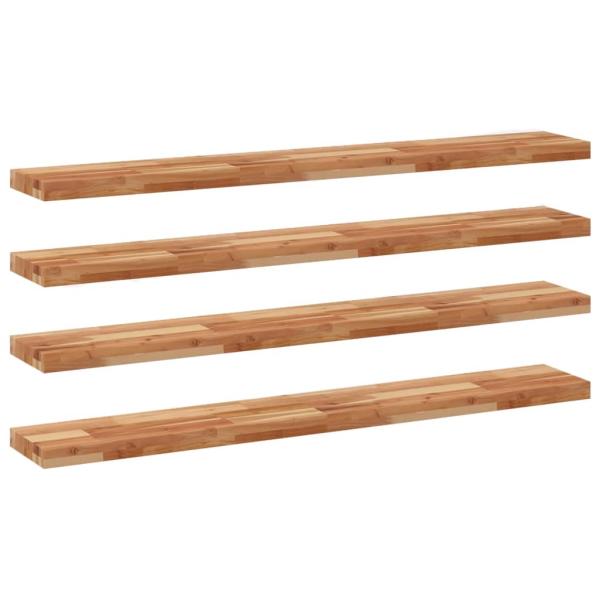 ARDEBO.de - Schweberegale 4 Stk. 160x20x4 cm Massivholz Akazie Ölbehandelt