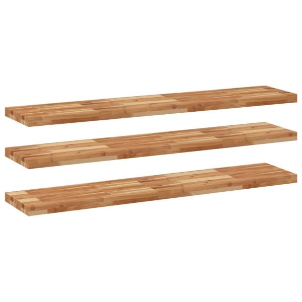 ARDEBO.de - Schweberegale 3 Stk. 160x30x4 cm Massivholz Akazie Ölbehandelt