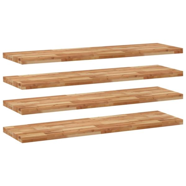 ARDEBO.de - Schweberegale 4 Stk. 120x40x4 cm Massivholz Akazie Ölbehandelt