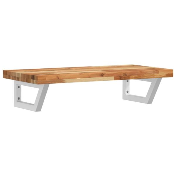 ARDEBO.de - Waschbeckenregal Wandmontage Stahl und Akazienholz