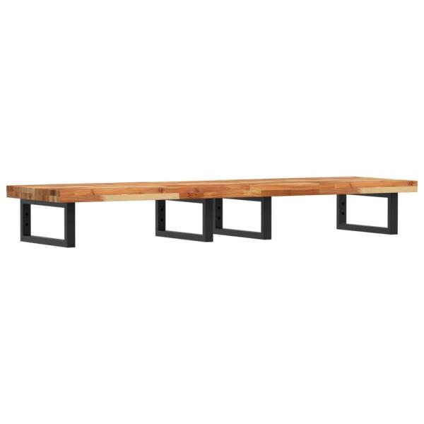 ARDEBO.de - Waschbeckenregal Wandmontage Stahl und Akazienholz