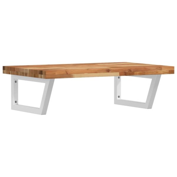 ARDEBO.de - Waschbeckenregal Wandmontage Stahl und Akazienholz