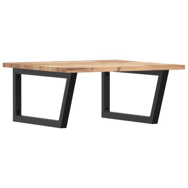 ARDEBO.de - Waschbeckenregal Wandmontage Stahl und Akazienholz