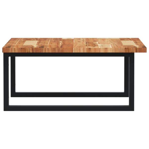Waschbeckenregal Wandmontage Stahl und Akazienholz