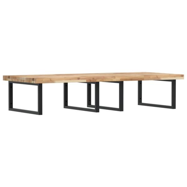 ARDEBO.de - Waschbeckenregal Wandmontage Stahl und Akazienholz