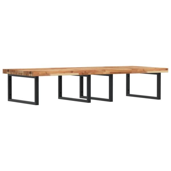ARDEBO.de - Waschbeckenregal Wandmontage Stahl und Akazienholz