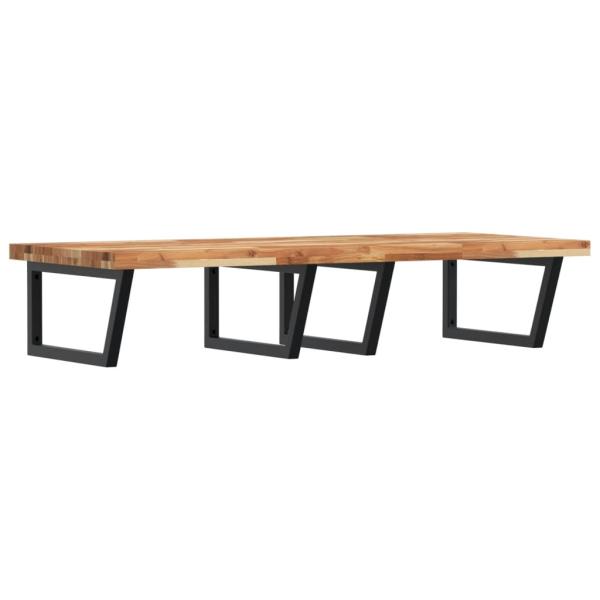 ARDEBO.de - Waschbeckenregal Wandmontage Stahl und Akazienholz